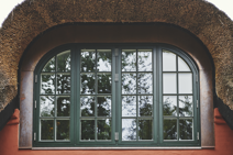 Window elevation with curved head